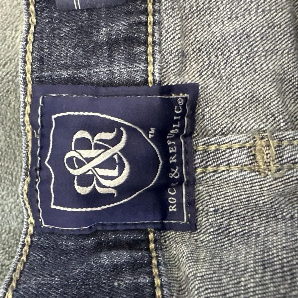 Rock & Republic Men's Jeans Straight Leg Size 36X30 Dark Wash